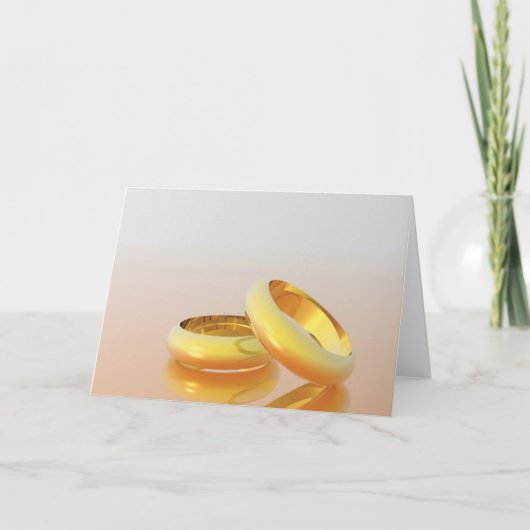 ゴー結婚ルデンリングや輪 カード (正面)