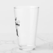 ゴー退職したグ魚釣りブラック文字 タンブラーグラス (左)