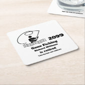 ゴー退職した魚釣りスタンディングフィッシャーマンリタイア スクエアペーパーコースター (アングル)