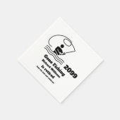 ゴー退職した魚釣りスタンディングフィッシャーマンリタイア スタンダードカクテルナプキン (角)