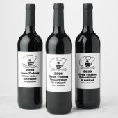 ゴー退職した魚釣りスタンディングフィッシャーマンリタイア ワインラベル (ボトル)