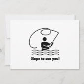 ゴー退職した魚釣りスタンディングフィッシャーマンリタイア 招待状 (裏面)