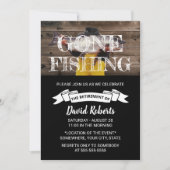 ゴー退職した魚釣りバ素朴ンウッドリタイア 招待状 (正面)