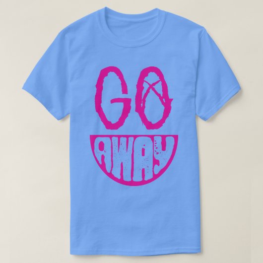 ゴー遠くにシンプル顔 Tシャツ (デザイン正面)