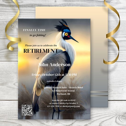 ゴー魚釣りエグレットアートリタイアメントパーティー 招待状