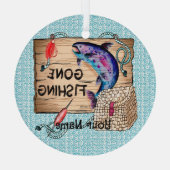 ゴー魚釣りカスタムオーナメント ガラスオーナメント (裏面)