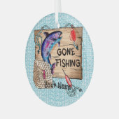ゴー魚釣りカスタムオーナメント ガラスオーナメント (正面左)