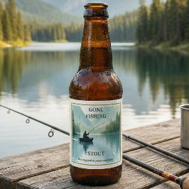 ゴー魚釣りスタウト・ビールラベル ビールラベル