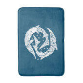 ゴー魚釣りチョウザーンウッドカットアート バスマット (正面縦)