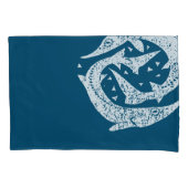 ゴー魚釣りチョウザーンウッドカットアート 枕カバー (正面)