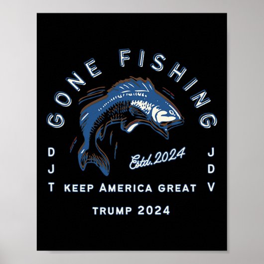 ゴー魚釣りトランプヴァンス2024スポーツ魚釣り過去-t ポスター (正面)