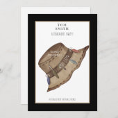 ゴー魚釣りハットリタイアメントパーティの招待状 招待状 (正面/裏面)