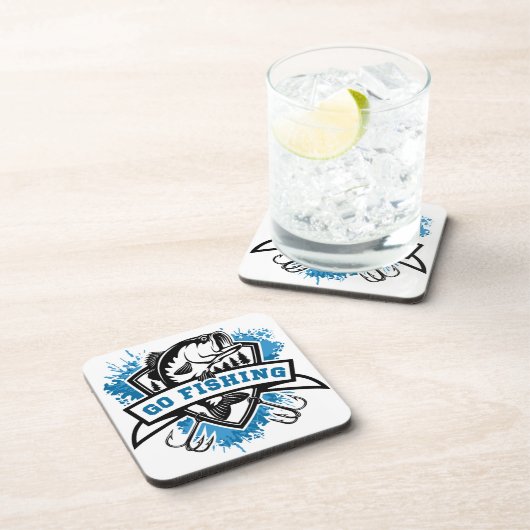 ゴー魚釣りバスコースターセット – ベース魚釣りコースター コースター (右側)