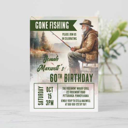 ゴー魚釣りフィッシャーマンシーンバースデーパーティー 招待状 (スタンド正面)