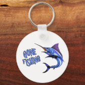 ゴー魚釣りブルーマーリンキーチェーン キーホルダー (正面)