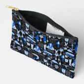 ゴー魚釣りブルー アクセサリーポーチ (見開き)