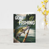 ゴー魚釣りマンケーブレイクハウスバスフィッシュ カード (黄色い花)