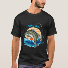 ゴー魚釣りメンズTシャツ Tシャツ