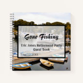 ゴー魚釣りリタイアメントパーティーゲストノートブック ノートブック (正面)