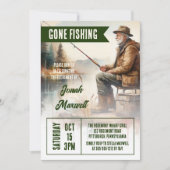 ゴー魚釣り漁師シーンリタイアメントパーティー 招待状 (正面)
