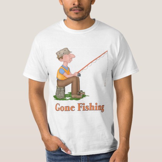 ゴー魚釣り漁師 Tシャツ (正面)