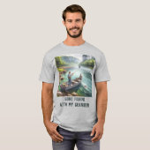 ゴー魚釣り祖父AIアート基本Tシャツ Tシャツ (正面フル)