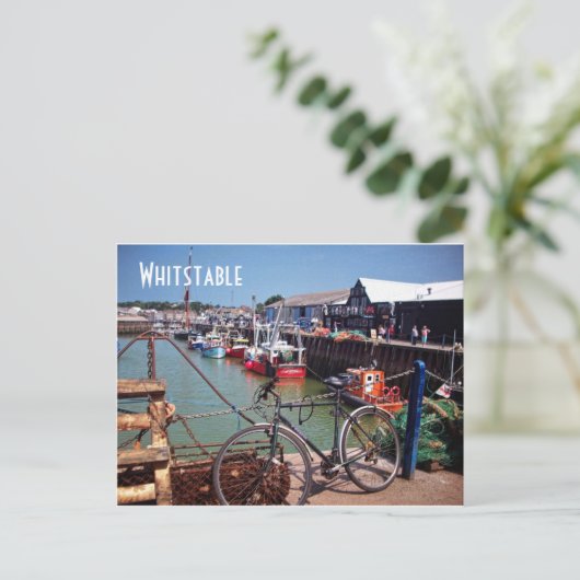 ゴー魚釣り絵画風ホイットスタブルケントイメージ ポストカード (スタンド正面)