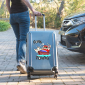 ゴー魚釣り自動デカール シール (スーツケースインサイチュ)