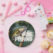 ゴー魚釣り退職パーティー供給ナプキン ペーパープレート (パーティー)