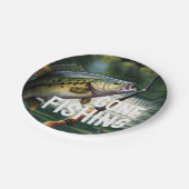 ゴー魚釣り退職パーティー供給ナプキン ペーパープレート (アングル)