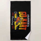 ゴー・カパーソナライズされたート・レーシング・モータースポーツ・カーティング ビーチタオル (正面)