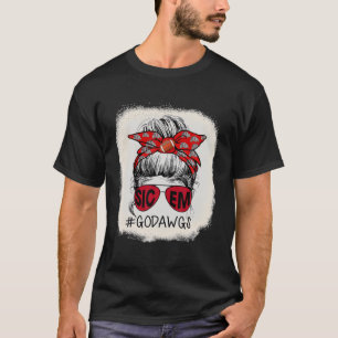 ゴー・ドーグズSIC-EMジョージア・フットボールファンスポーツ愛好家 Tシャツ