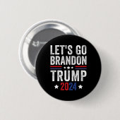 ゴーBrandonトランプ2024アンチ自由主義の米国国旗 缶バッジ (正面&裏面)