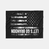 ゴーBrandon Joeバイデン氏おもしろいユーモアTシャツトランプ202 フリースブランケット (正面(横))