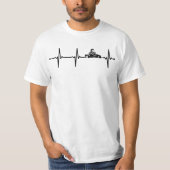 ゴーKartレーシングドライバーECGハートビートBv Tシャツ (正面)