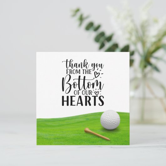 ゴ感謝していルファーのボールに非常に多くのゴルフ サンキューカード (スタンド正面)