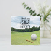 ゴ感謝していルファーのボールに非常に多くのゴルフ サンキューカード (スタンド正面)