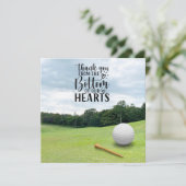ゴ感謝していルファーのボールに非常に多くのゴルフ サンキューカード (スタンド正面)