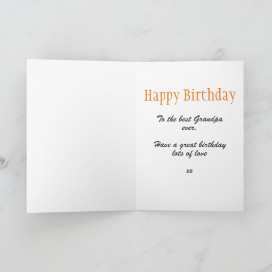 ゴ最高のーフィングランパエバーブルー誕生日 カード (内部)