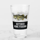 ゴ退職したン魚釣りラルゲムース素朴バス タンブラーグラス (正面)