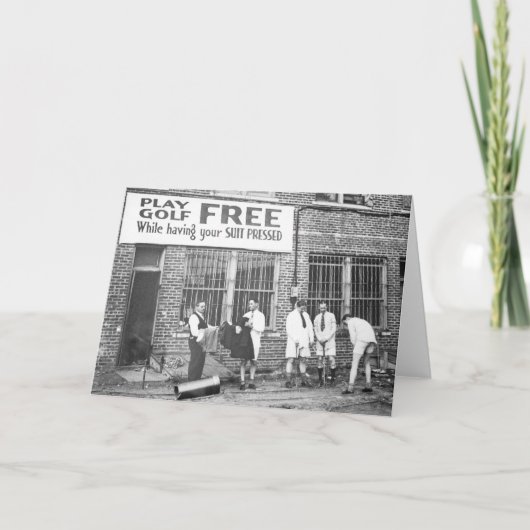 ゴ遊ルフフリー(スーツを押しながら) カード (正面)