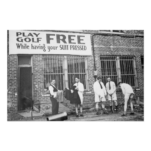 ゴ遊ルフフリー（スーツを押しながら） ポスター (正面)