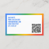 🏌️ ♂️ゴ‍ルフカートカラフルカスタムQR 名刺 (裏面)