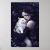 ゴothicな美女と彼女の白猫 ポスター (正面)