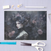 ゴothicな美女の花のデコパージュ女王 薄葉紙 (クラフト)