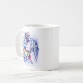 ゴothicピンクの天使の少女テディベア付き コーヒーマグカップ (正面左)