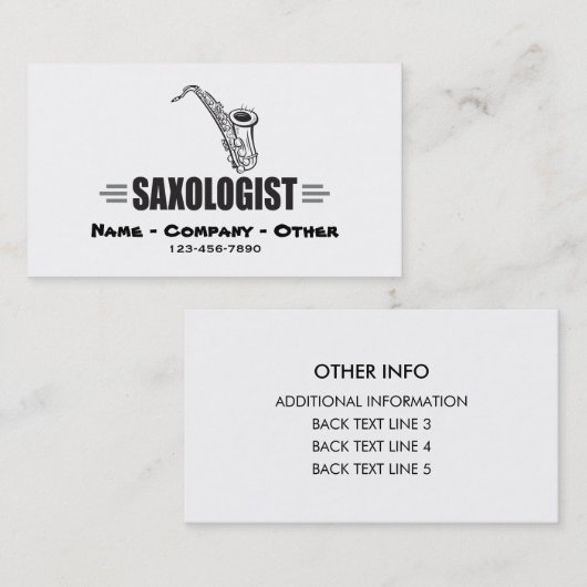 サおもしろいクソフォン愛人の 名刺 (正面/裏面)