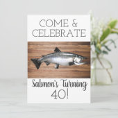 サおもしろいケ魚釣り成人男子誕生日 招待状 (スタンド正面)