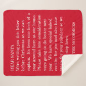 サおもしろいンタレ親愛ターレッドファミリパーソナライズされたー シェルパブランケット (正面(横))