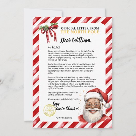 サよくはしゃぐいけなパーソナライズされたータおもしろいからの手紙 招待状 (正面)